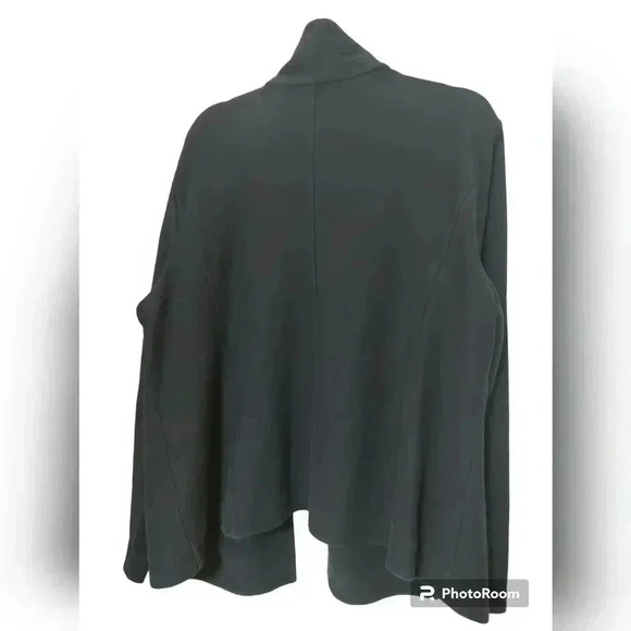 Eileen Fisher woman organic cotton jersey open front cardigan - Picture 2 of 5